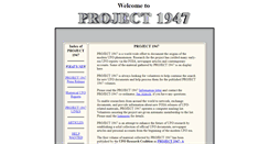 Desktop Screenshot of project1947.com